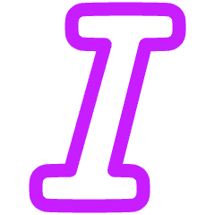 Italic Text Icon from Plump Neon Set
