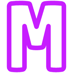 Monospace Font Icon from Plump Neon Set