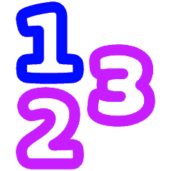 Number Icon from Plump Neon Set
