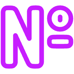 Number Sign Icon from Plump Neon Set