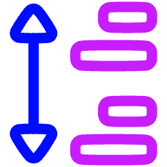 Paragraph Spacing Icon from Plump Neon Set