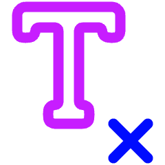Remove Text Formatting Sentence Icon from Plump Neon Set
