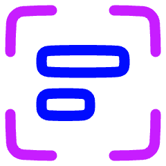 Scan Text Icon from Plump Neon Set