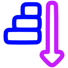 Sort Ascending Icon from Plump Neon Set