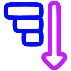 Sort Descending Icon from Plump Neon Set