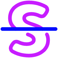 Strikethrough 1 Icon from Plump Neon Set