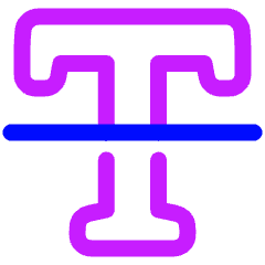 Strikethrough 2 Icon from Plump Neon Set