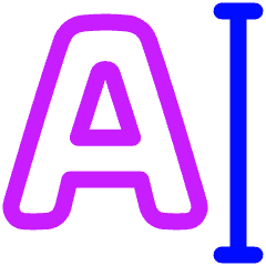 Text Editing Typing Icon from Plump Neon Set