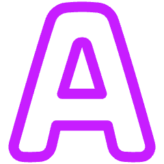 Text Outline Icon from Plump Neon Set