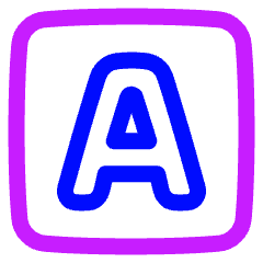 Text Square Icon from Plump Neon Set