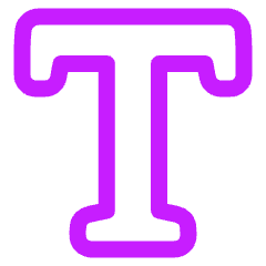 Text Style Icon from Plump Neon Set
