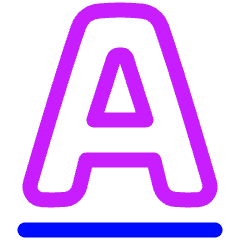 Underline Text 2 Icon from Plump Neon Set