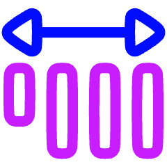 Vertical Text Spacing Icon from Plump Neon Set