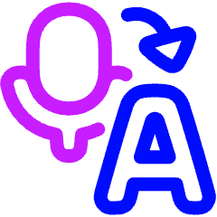 Voice Typing Word Convert Icon from Plump Neon Set