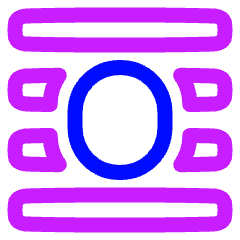Word Wrap Around Object Icon from Plump Neon Set