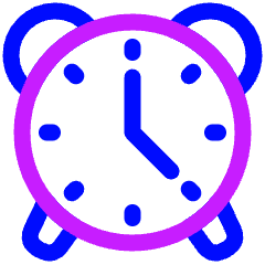 Alarm Clock Icon from Plump Neon Set