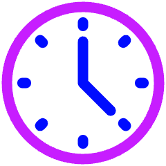 Circle Clock Icon from Plump Neon Set