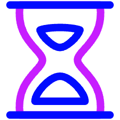 Hourglass Icon from Plump Neon Set