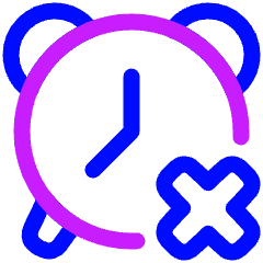 Remove Alert Clock Icon from Plump Neon Set