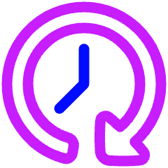 Reset Clock Icon from Plump Neon Set