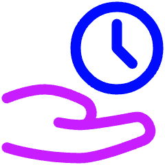 Share Time Icon from Plump Neon Set