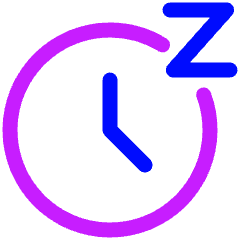 Snooze Clock Icon from Plump Neon Set