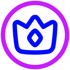 Crown Circle Icon from Plump Neon Set