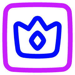 Crown Square Icon from Plump Neon Set
