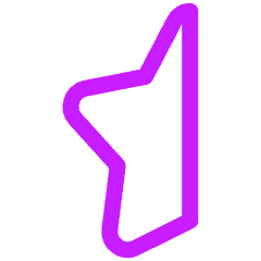 Half Star 1 Icon from Plump Neon Set