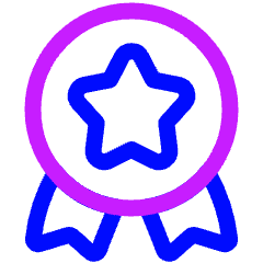 Star Badge Icon from Plump Neon Set