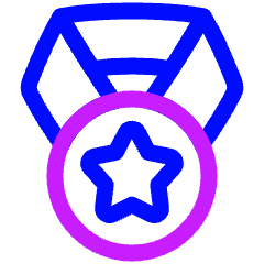 Star Medal 1 Icon from Plump Neon Set