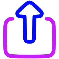 Upload Box 2 Icon from Plump Neon Set