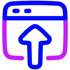 Upload Browser Icon from Plump Neon Set