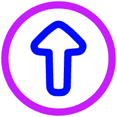 Upload Circle Icon from Plump Neon Set