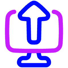 Upload Computer Icon from Plump Neon Set