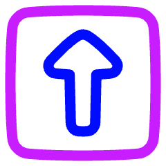 Upload Square Icon from Plump Neon Set