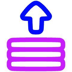 Upload Stack Icon from Plump Neon Set