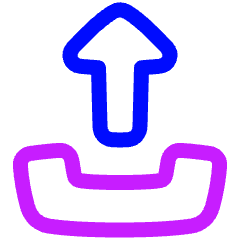 Upload Tray Icon from Plump Neon Set