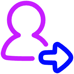 Following Icon from Plump Neon Set