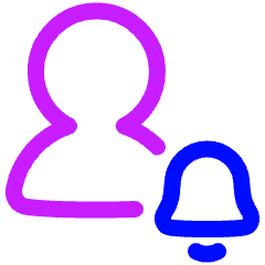 User Alert Bell Icon from Plump Neon Set
