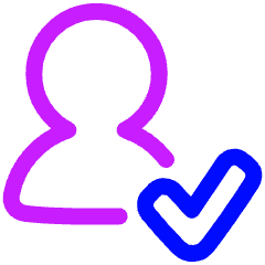 User Check Validate Icon from Plump Neon Set