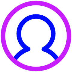 User Circle Single Icon from Plump Neon Set