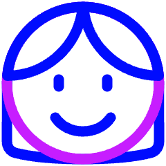 User Face Female Icon from Plump Neon Set