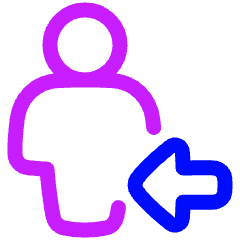 User Full Body Followers Icon from Plump Neon Set