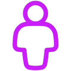 User Full Body Icon from Plump Neon Set