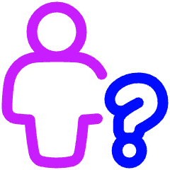 User Full Body Question Query Icon from Plump Neon Set