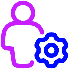 User Full Body Setting Gear Icon from Plump Neon Set