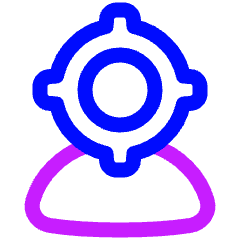 User Head Focus Icon from Plump Neon Set