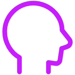 User Head Side Icon from Plump Neon Set