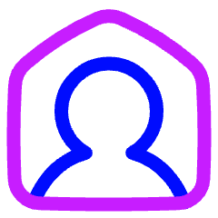User Home Single Icon from Plump Neon Set
